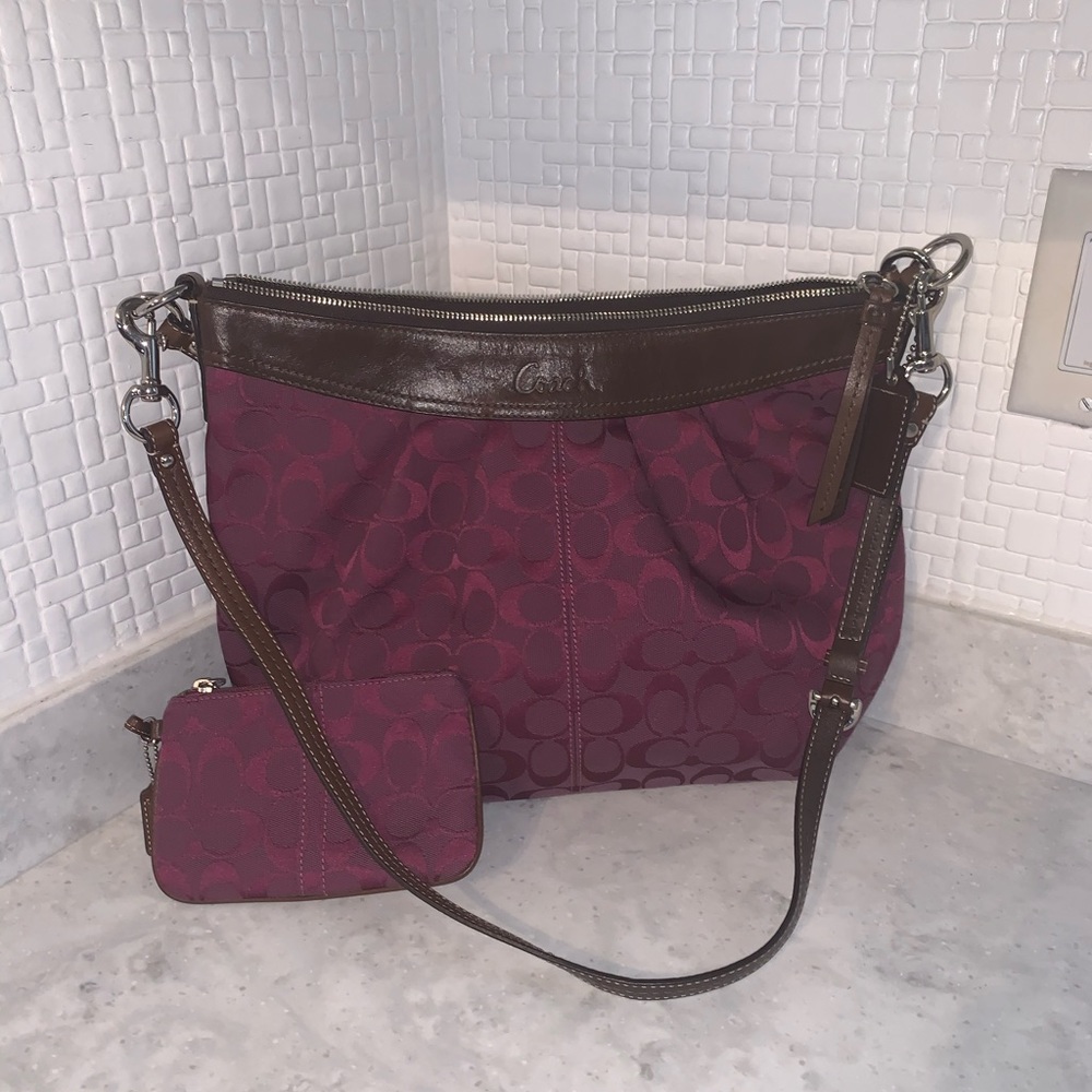 Coach purse with matching wristlet